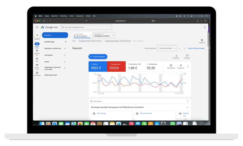 Google Ads für Juweliere Goldschmiede